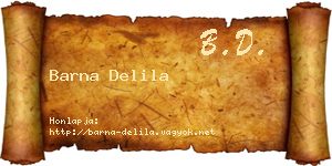 Barna Delila névjegykártya